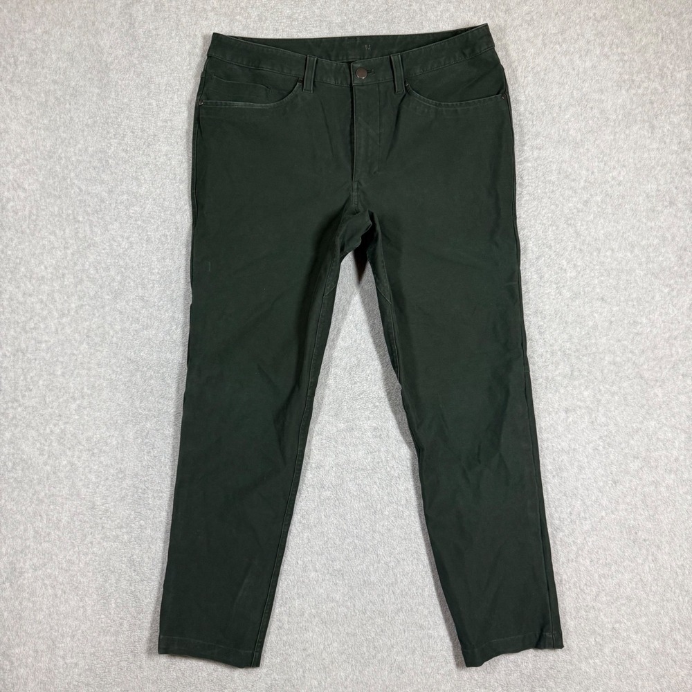 Lululemon Utilitech Abrasion Resistant ABC Chinos Hunter Green Mens 32x27 Slim